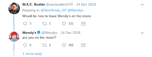 Wendy's humor example on twitter