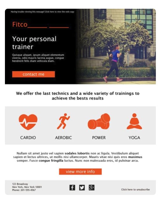 Fitness templates can get personal and versatile.
