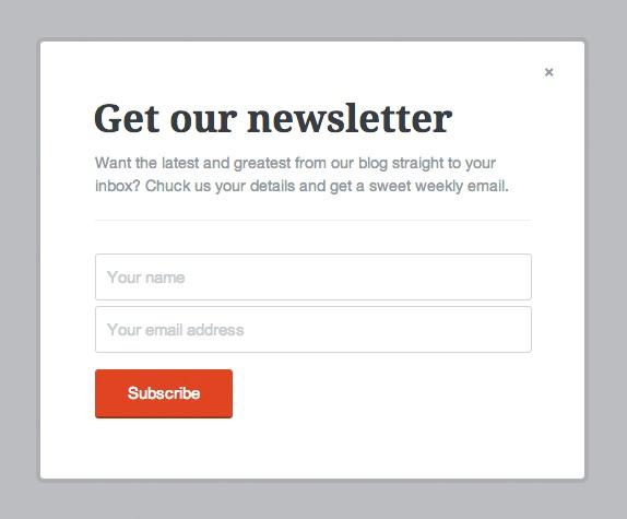 Email Newsletter Signup Form