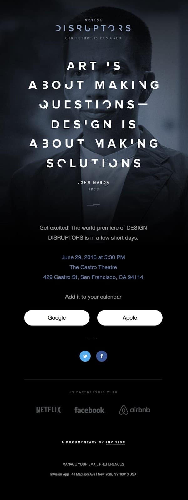 InVision Design Disruptors’ documentary world premiere