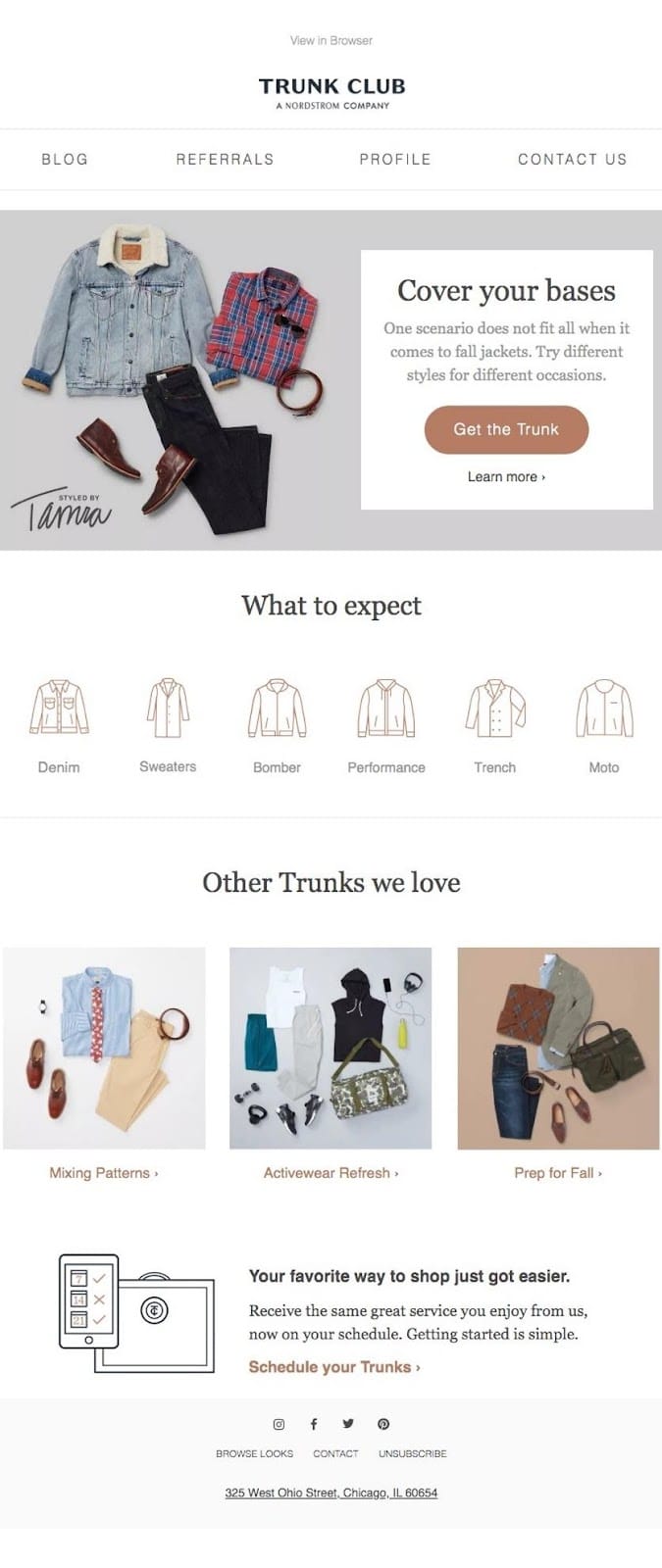 Trunk Club email example