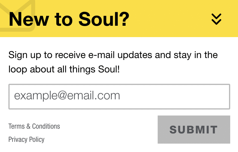 new to Soul email