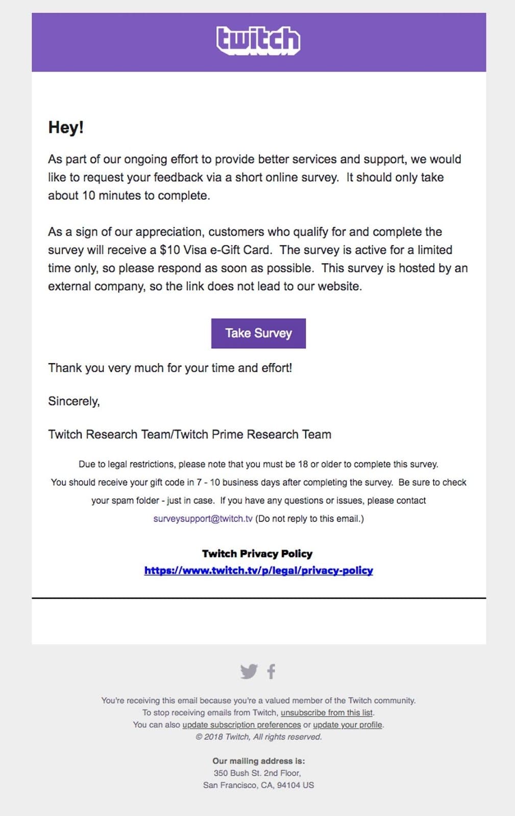 twitch email example