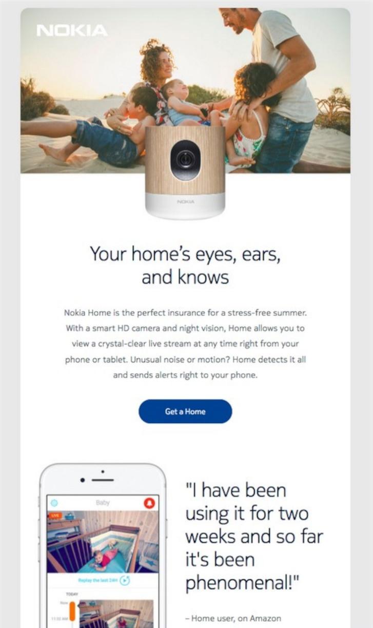 Nokia email about Nokia Home