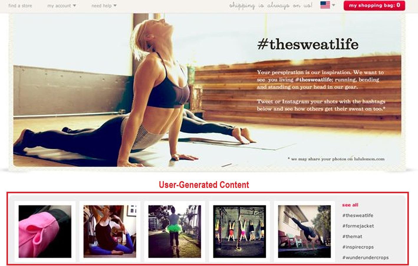instapage user generated content example