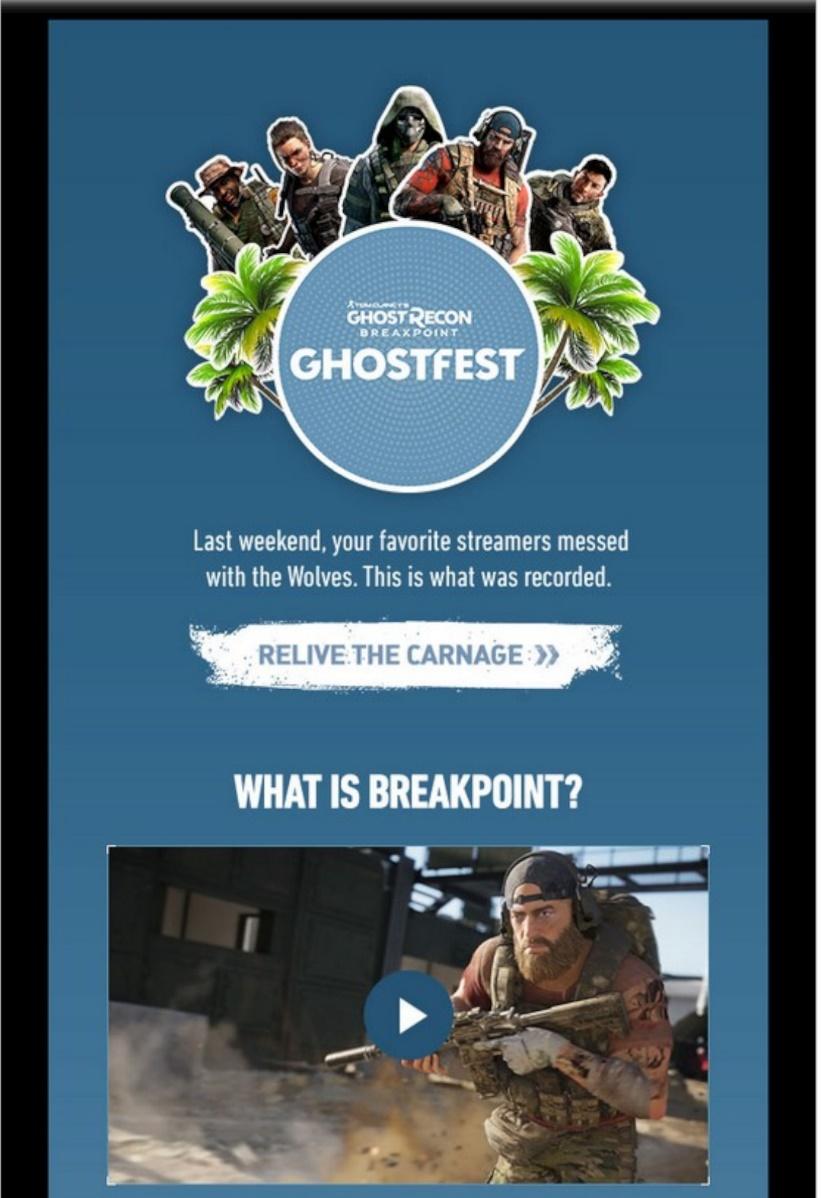 Ghostfest campaign email
