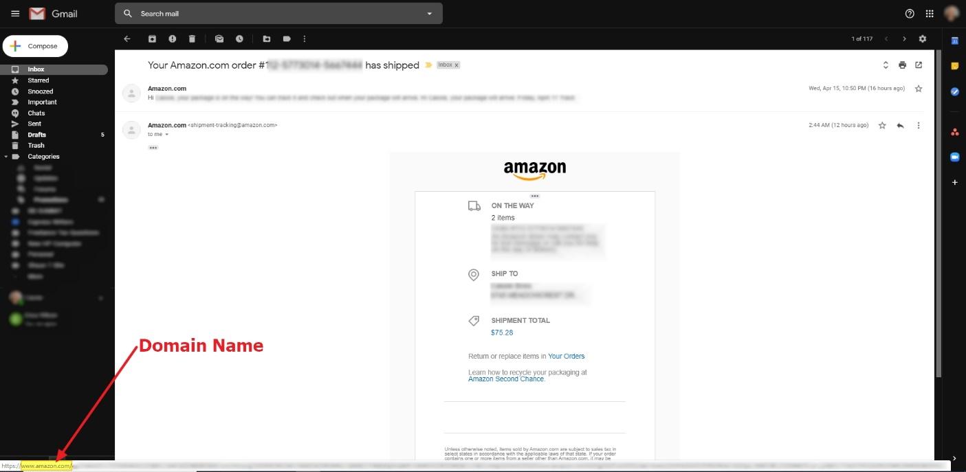 Amazon example to not use link shorteners