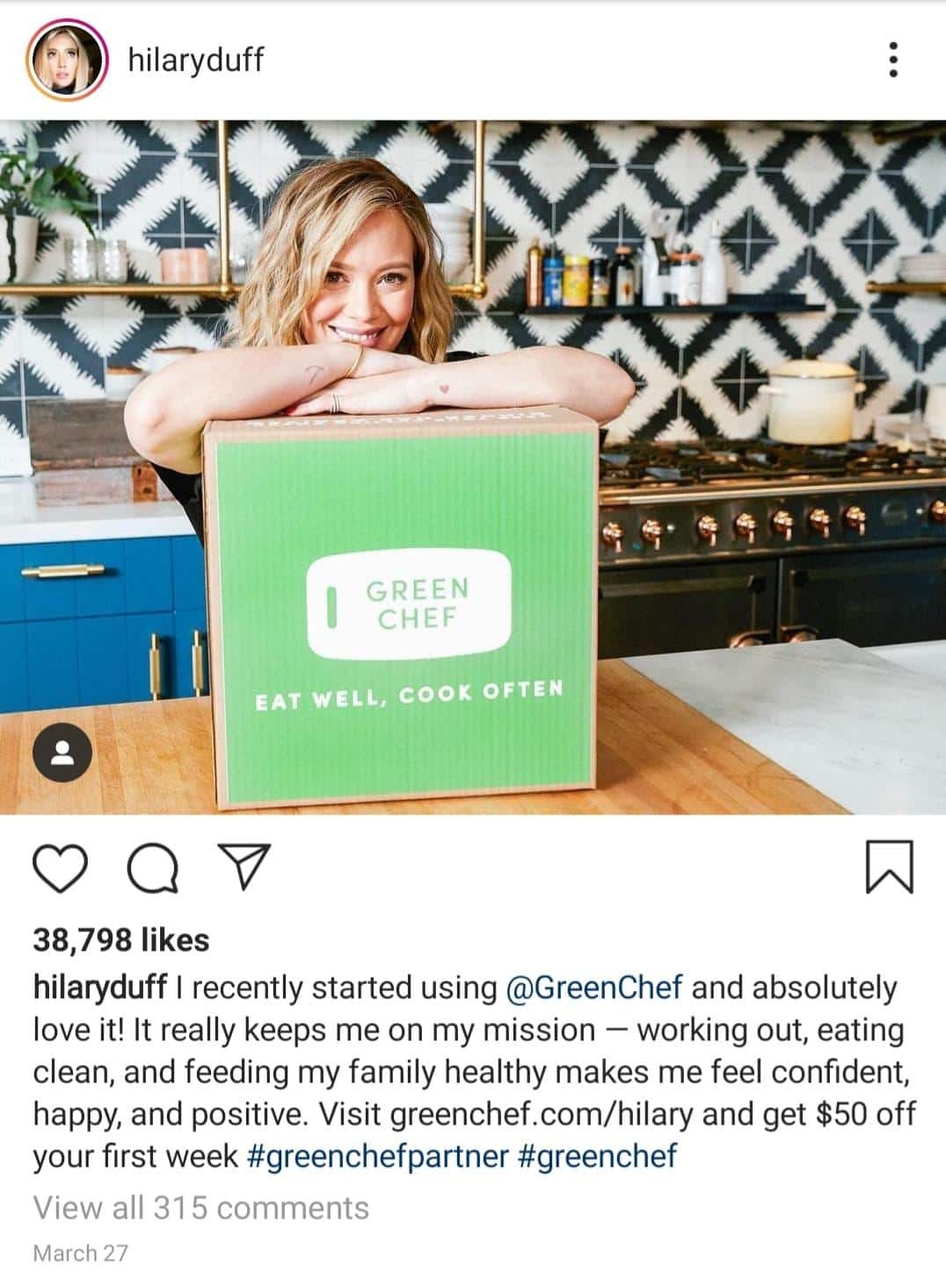Hilary Duff instagram influencer and celebrity