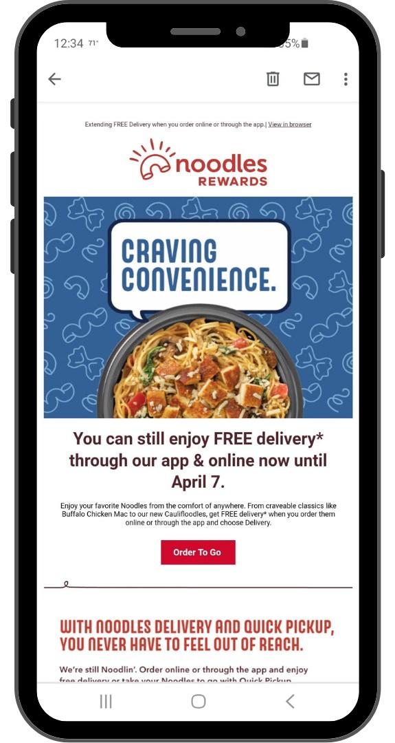 example of non-optimized mobile emails