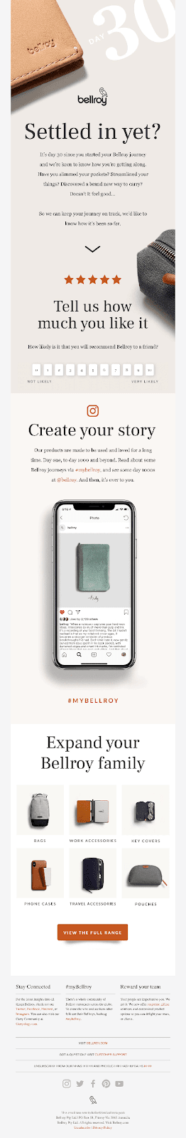 Bellroy email example