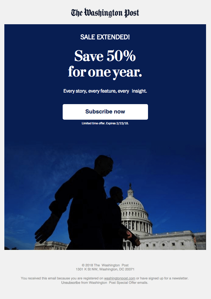 The Washington Post email example