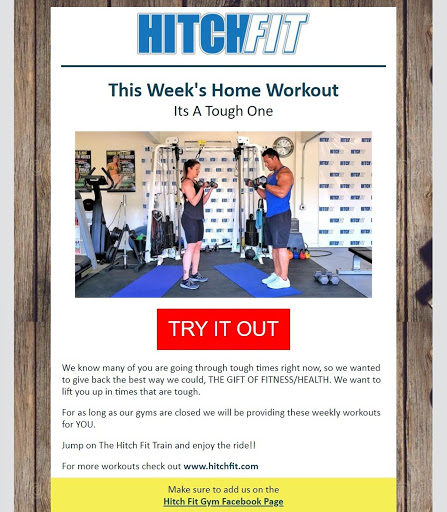 fitness email virtual classes offer example