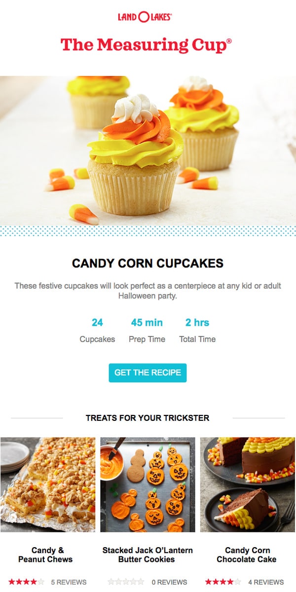What is an easy recipe to make for Halloween-themed events? The email answers the question at least four times! 