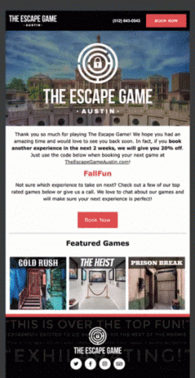 Escape Game Email
