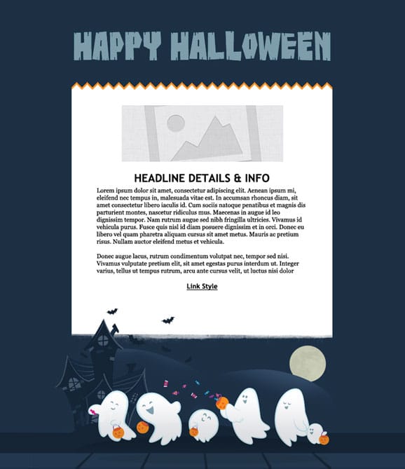 Happy Halloween Ghosts Template
