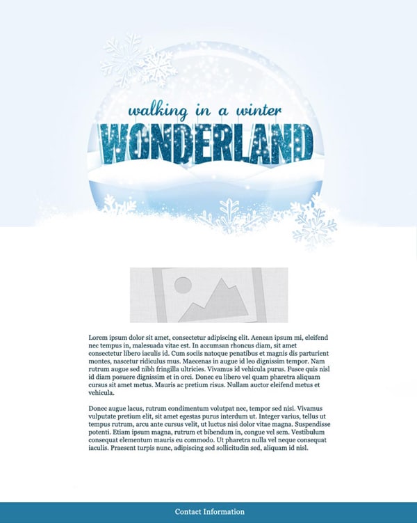 Winter Wonderland Template