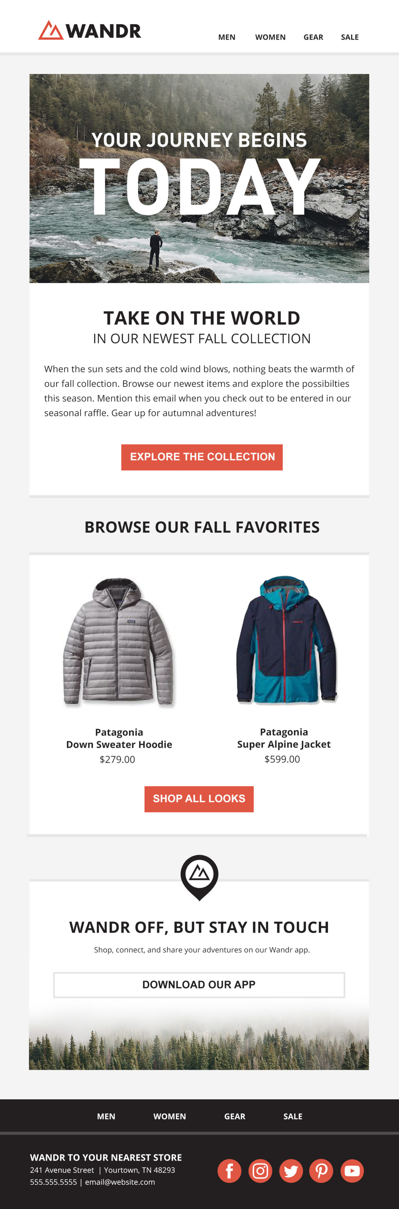 An example of how the same email looks when accessible design has been considered