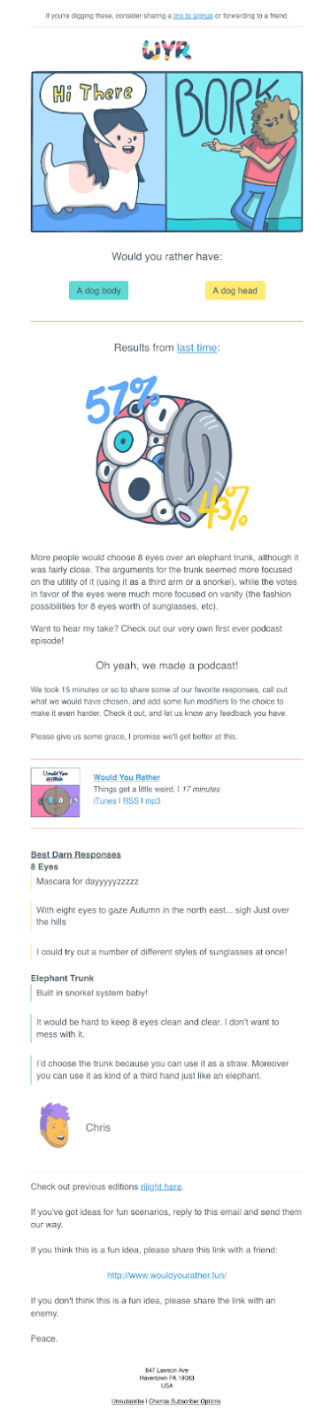 WYR survey idea