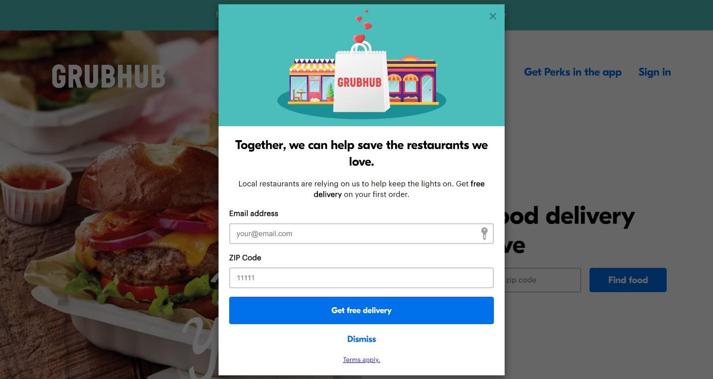 Grubhub example