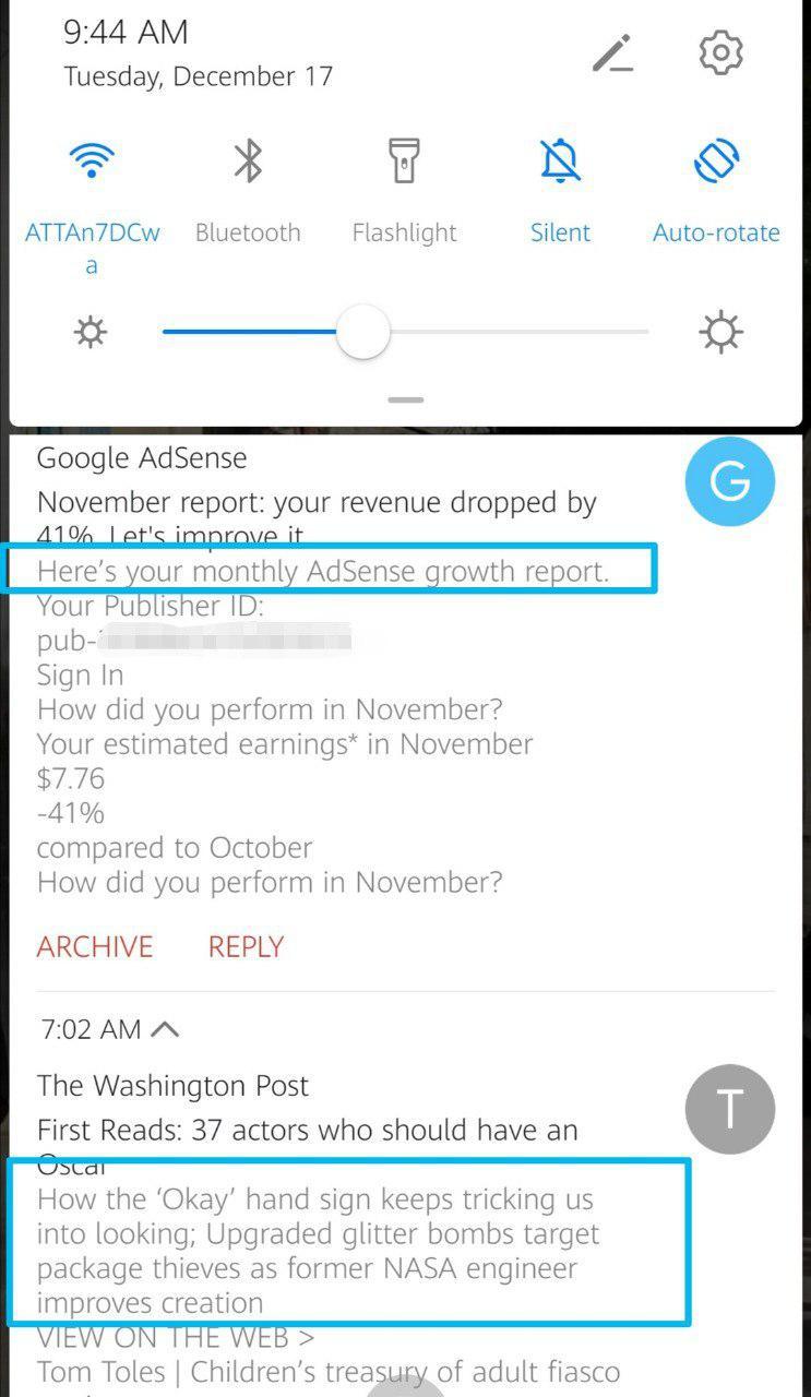 highlighted examples of preview text