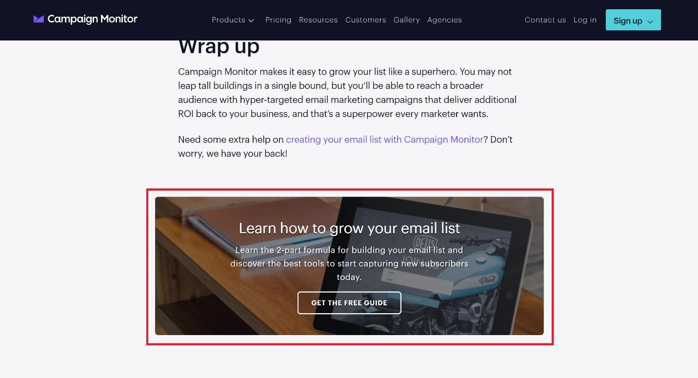 campaign monitor example