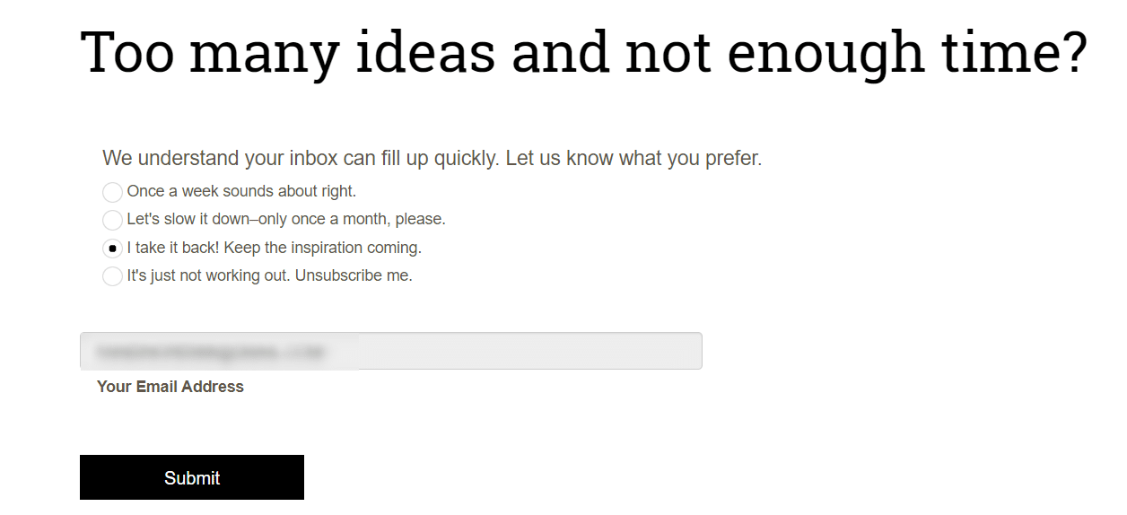 When to use email marketing unsubscribe screen