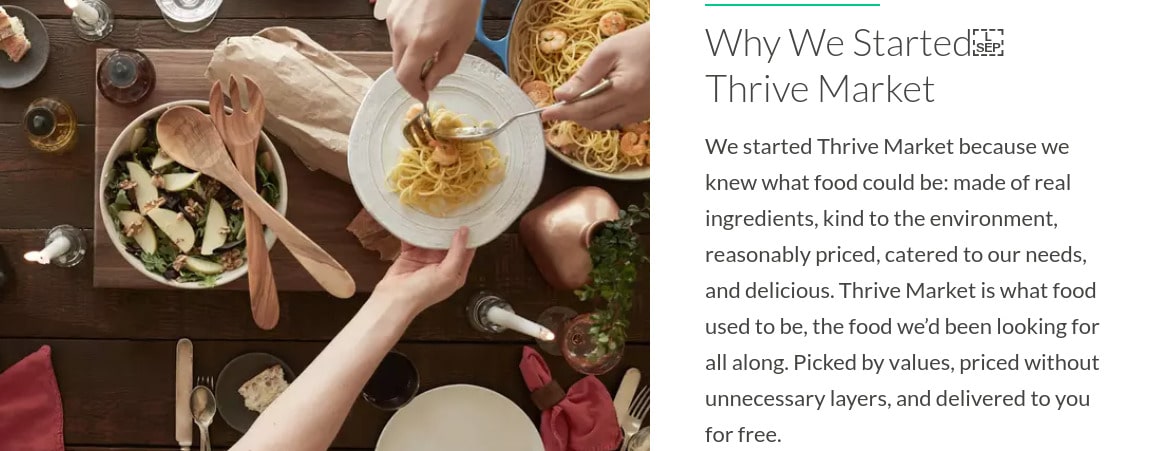Thrive Market mission statement