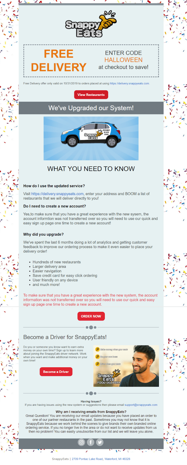 When to use email marketing Snappy Eats demand generation