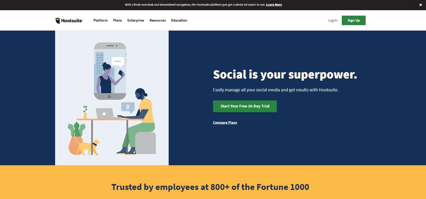 Try social media management online tool