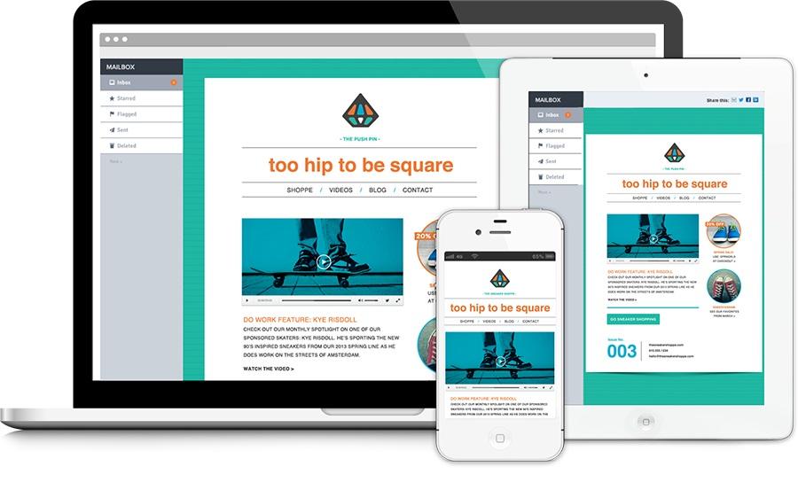 Responsive email templates are designed to respond and adapt based on what type of device your reader is using