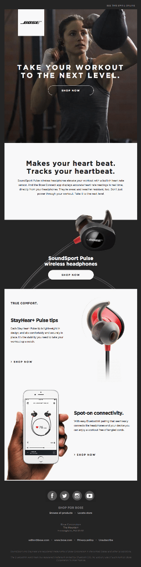 Bose email campaign example
