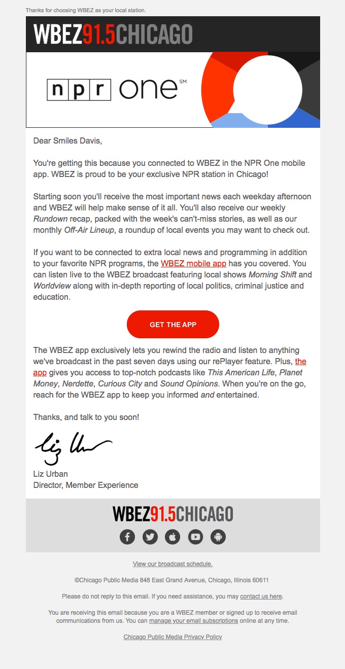 Here is proof that you don’t need to go overboard with design elements to create an effective welcome email.