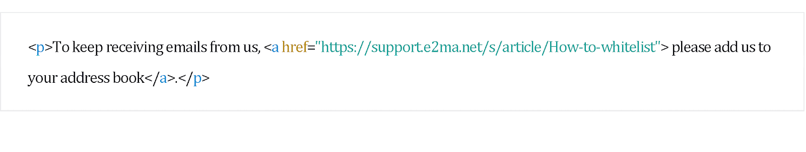 code example