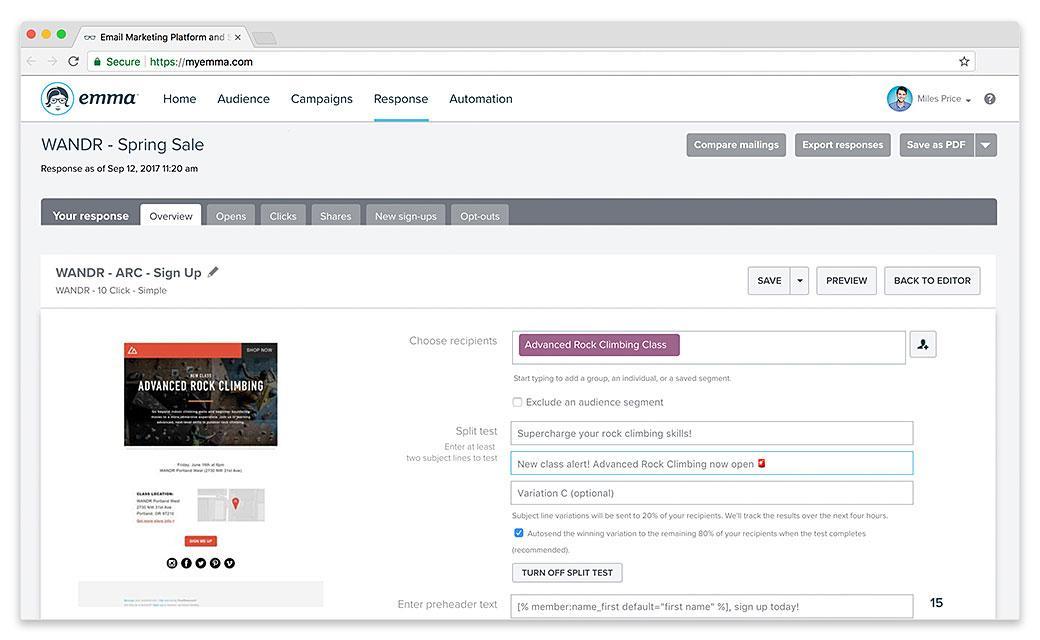 A/B testing for email