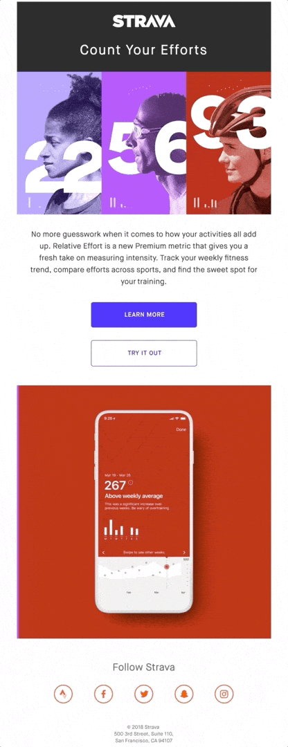 Strava email example