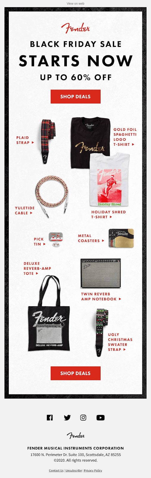 Fender product sale