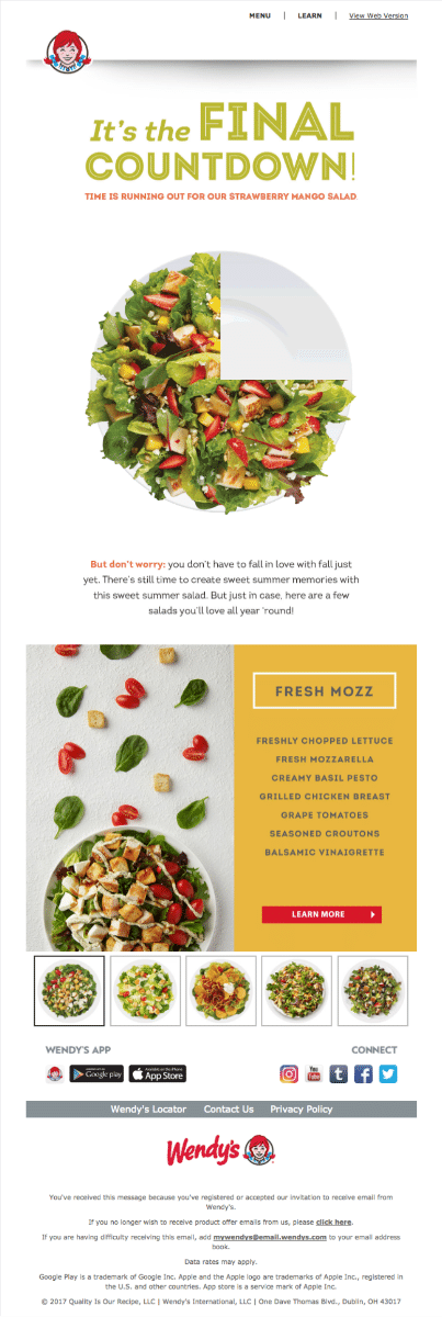 interactive features in the contents of a newsletter