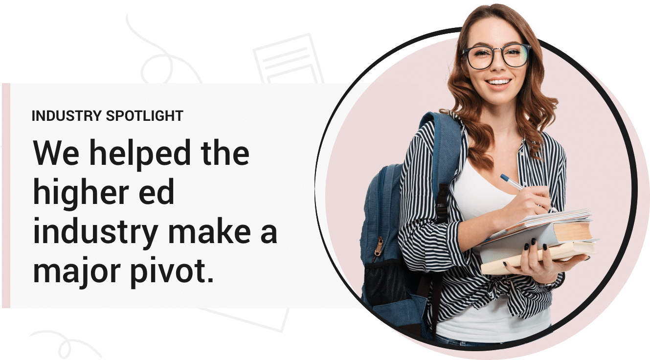 We helped higher ed pivot
