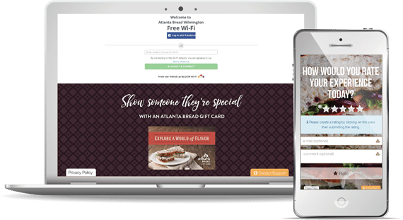 WiFi landing page