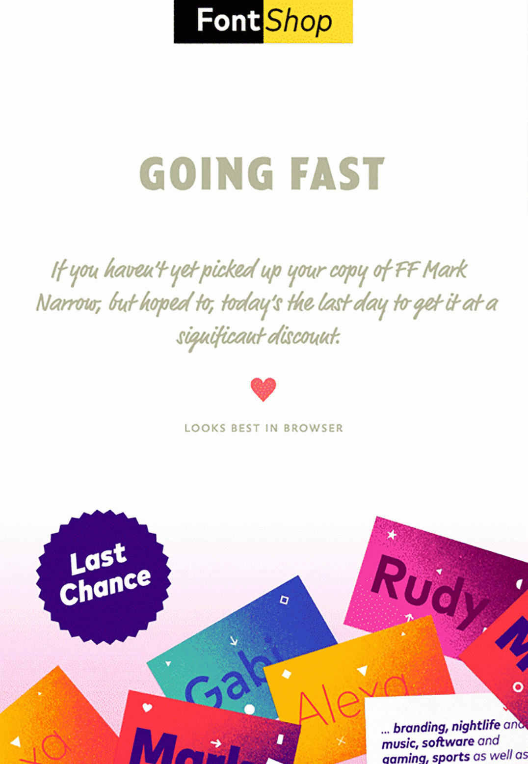 FontShop - Email Marketing Campaign - Email Newsletter