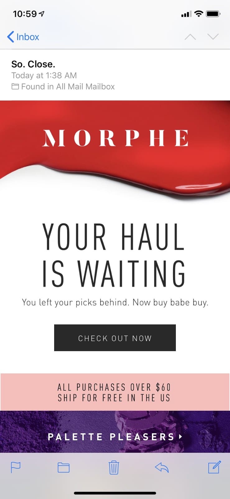 Morphe drip campaign example