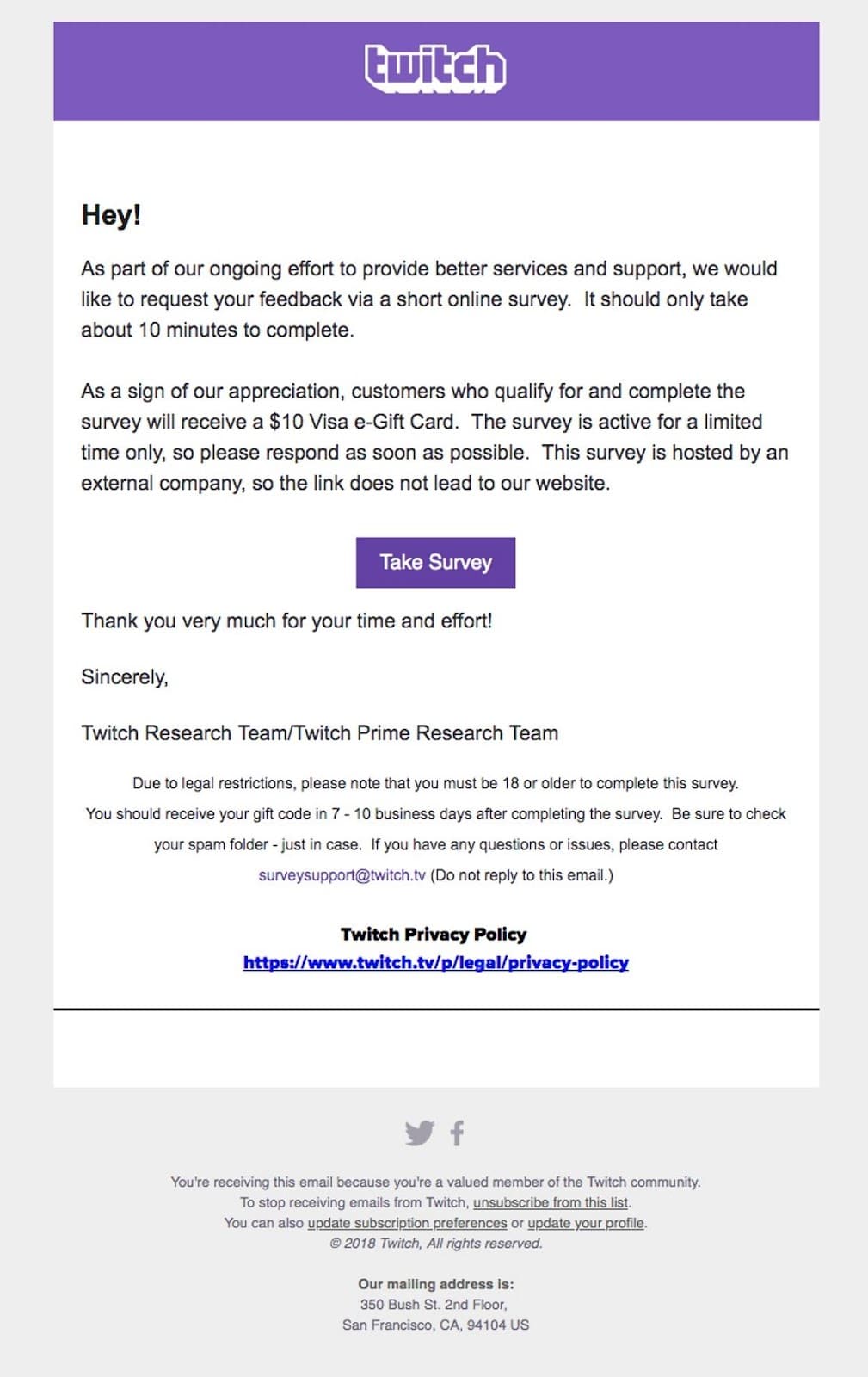 twitch email example