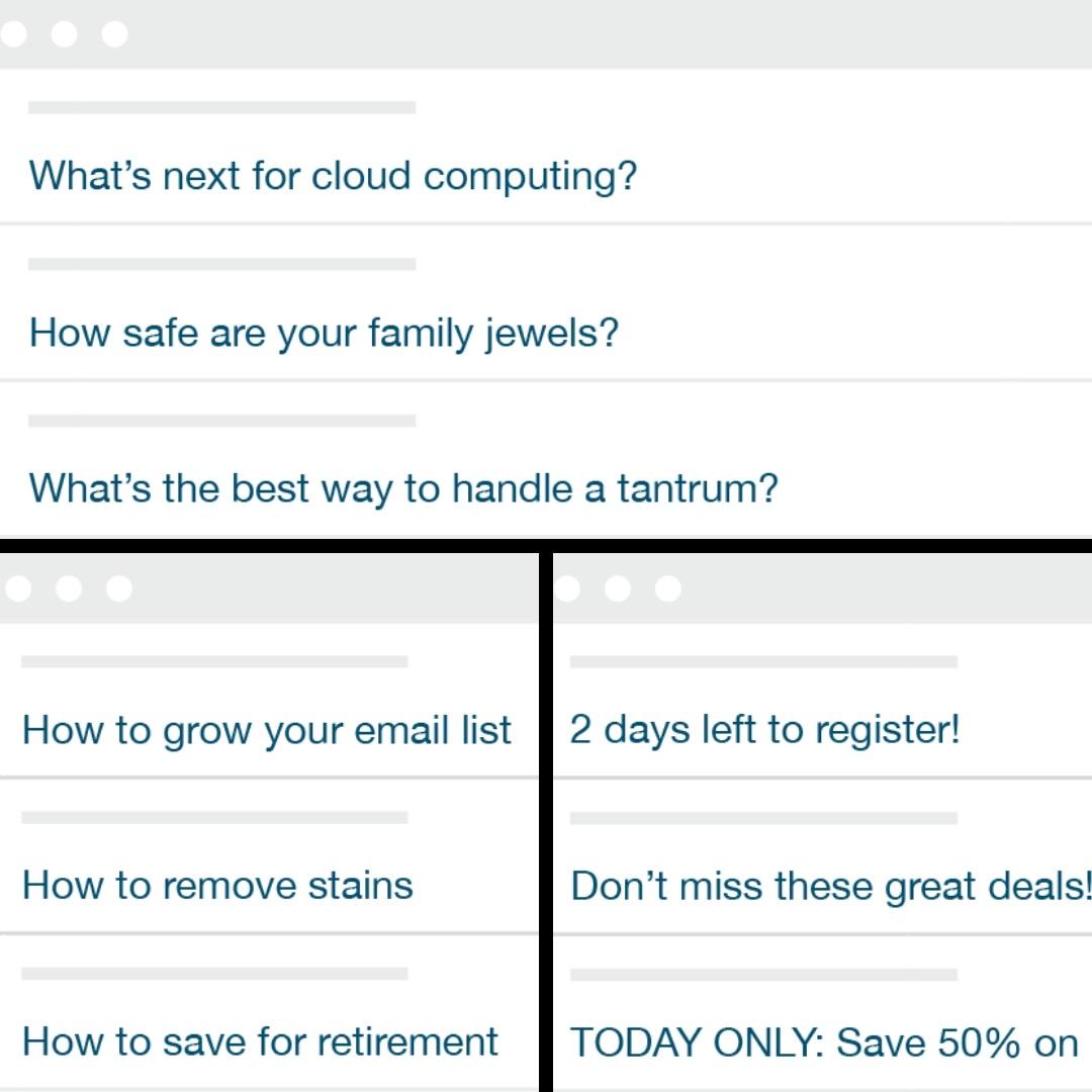 Types of email subject lines