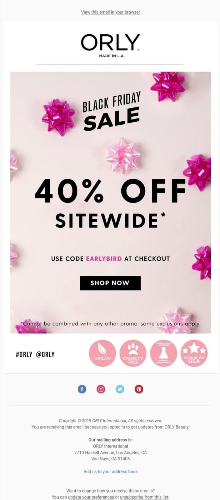 Orly email example