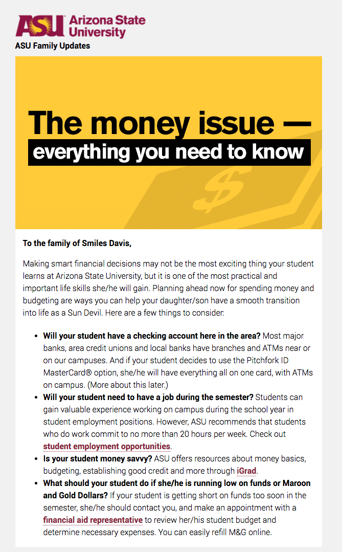 ASU college email