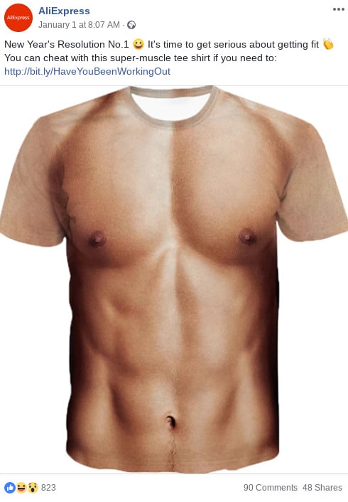 AliExpress humor post example