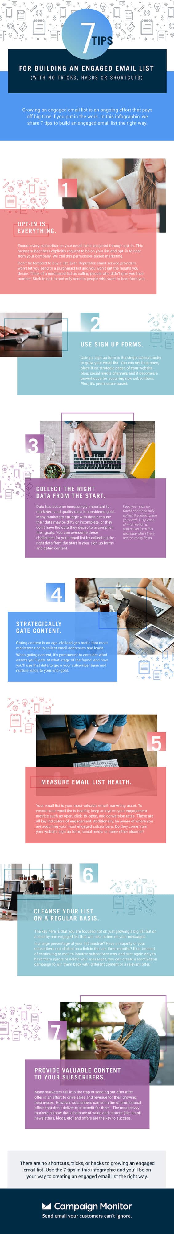 The best method here is to have a delicate balance of content such as newsletters, blogs, and promotional materials throughout your email campaigns.