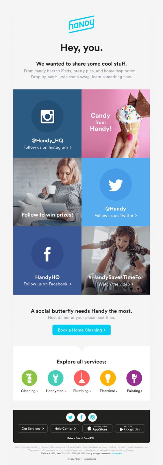 Handy boost engagement email