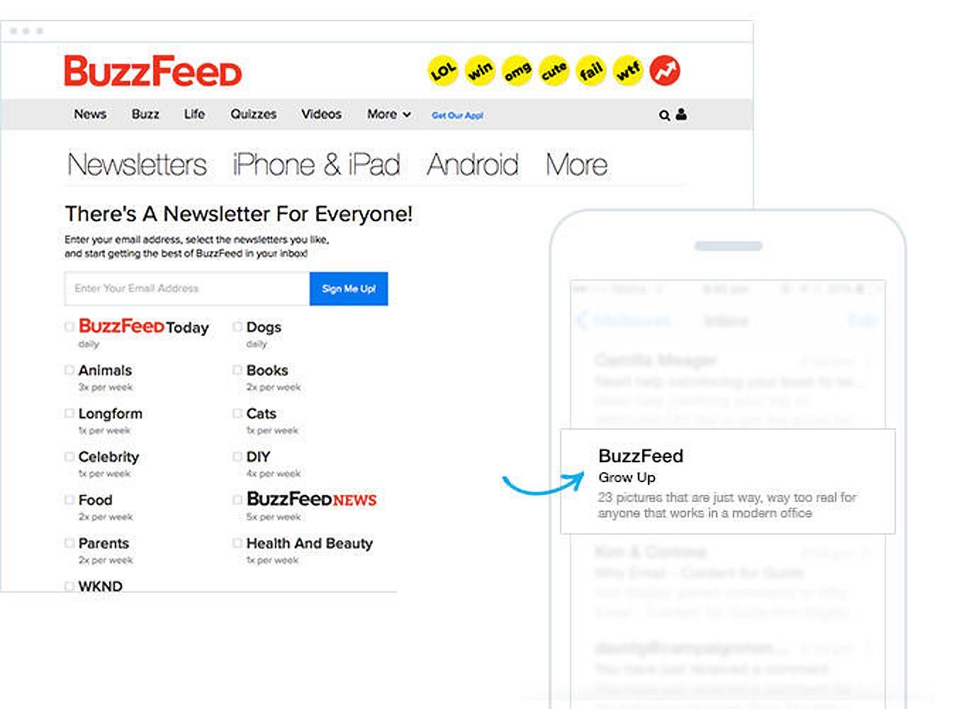 BuzzFeed email example
