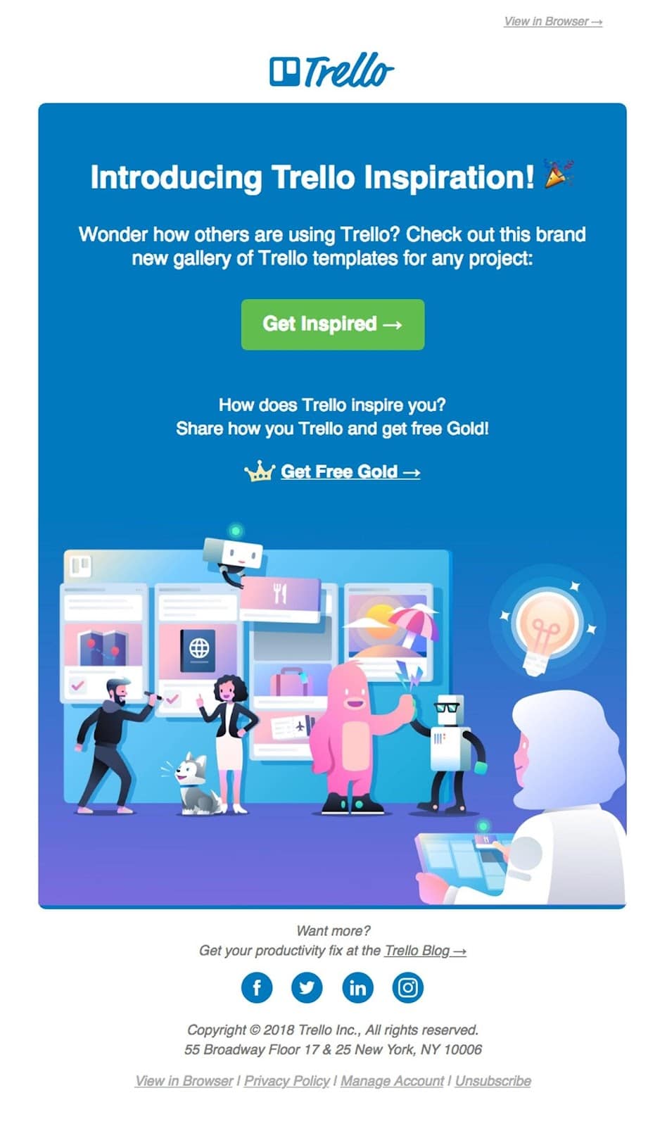 Trello’s Inspiration template gallery
